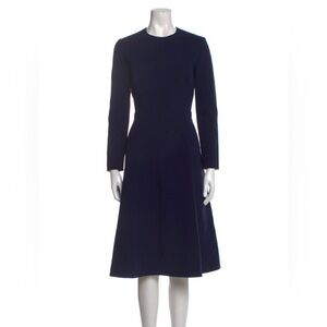 Ralph Lauren Collection Navy Acetate A-Line Dress with tags.